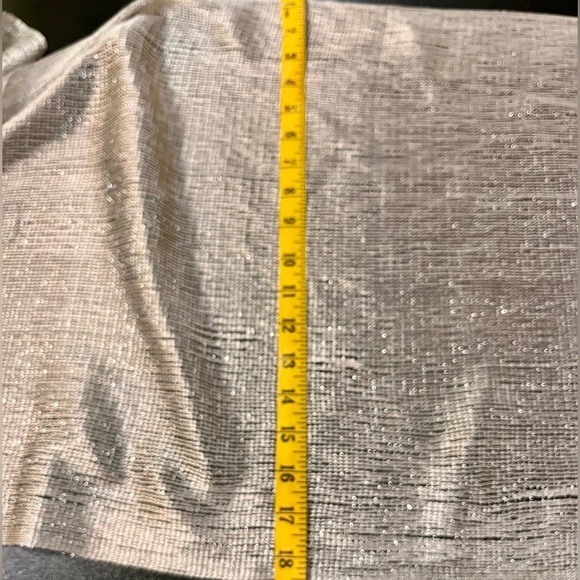 Metallic Silver Scarf Glam Holiday Going Out Gift Fringe Classy Dazzling Chic - Picture 17 of 17